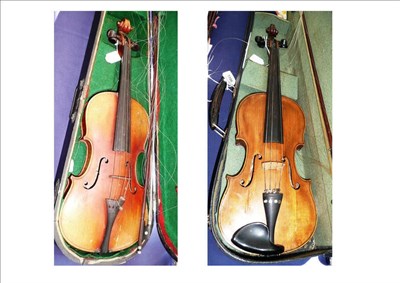 Lot 1113 - A 19th Century French Violin, stamped to the inside and back 'Vuillaume a Paris', with 358mm...