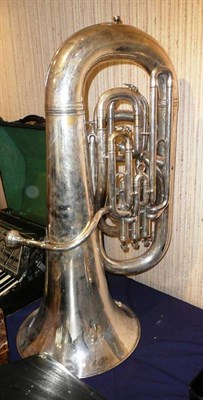 Lot 1126 - A Boosey & Co. Silver Plated Imperial Model 'Solbron' Class A Tuba, serial number 105870, with...