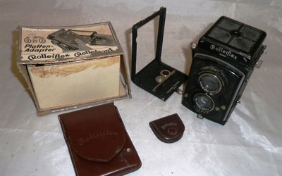 Lot 1161 - A Rolleiflex Standard TLR Camera, serial number 353085, in black, with Tessar f3.5/75mm lens,...