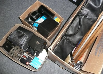 Lot 1171 - A Collection of Cameras and Accessories, including a Paillard Bolex H16 cine-camera outfit, two...