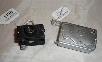 Lot 1195 - Two Subminiature Cameras:- Mamiya 16 Type II, in chrome, the back marked 'Made in Occupied...