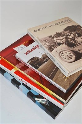 Lot 19 - Raffaelli, memoirs of a Bugatti Hunter, 1997; Duerden, Wheelspin & Smoking Tyres, dw. with...