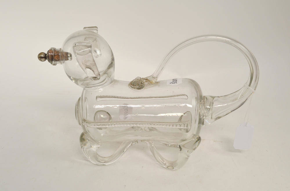 Lot 20 - A glass gin pig with stopper