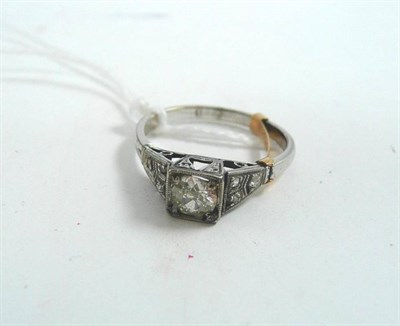 Lot 66 - Diamond solitaire ring, stamped 18ct
