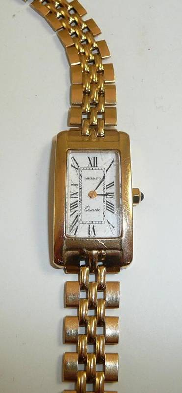 Lot 95 - A 9ct gold lady's wristwatch