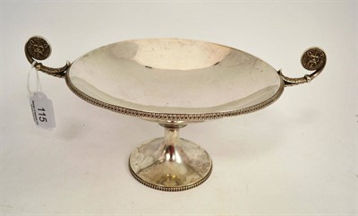 Lot 115 - A silver two handled tazza