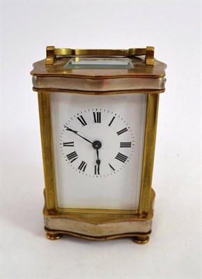 Lot 116 - A brass cased carriage clock