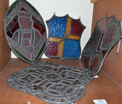 Lot 142 - Four Victorian stained glass panels