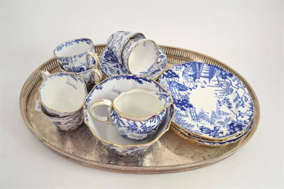 Lot 160 - Royal Crown Derby tea service and plated tray