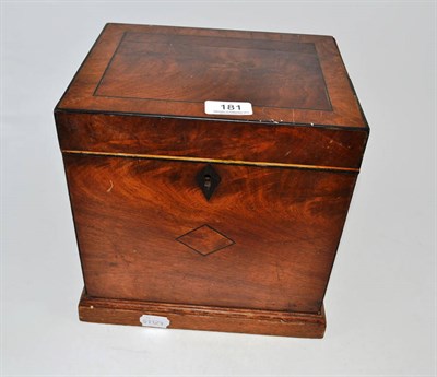Lot 181 - Regency mahogany and ebony strung decanter box