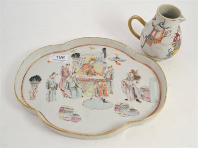 Lot 196 - 18th century Chinese small jug and Chinese tray