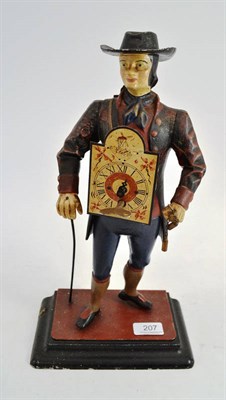 Lot 207 - Austrian mid-19th century itinerant clock maker's sign with attached paper work