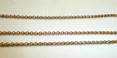 Lot 240 - A muff chain and extra links, stamped '10C'