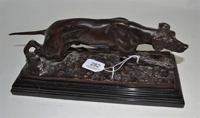 Lot 282 - Bronzed figure of a Pointer