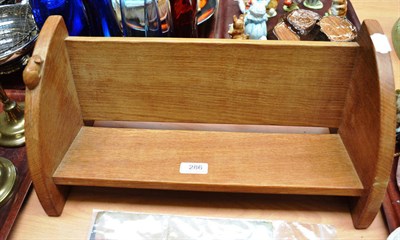 Lot 286 - An oak 'Mouseman' book trough