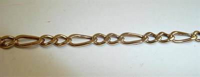 Lot 307 - A figaro link bracelet