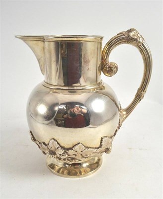 Lot 351 - Silver beer jug