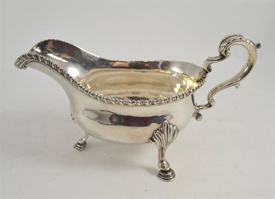 Lot 366 - A silver sauce boat