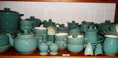 Lot 374 - A Denby green stoneware dinner service