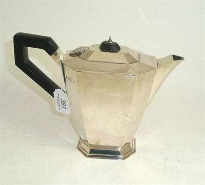 Lot 391 - Silver hot water jug