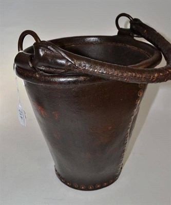 Lot 412 - An early 19th century leather ";powder"; bucket