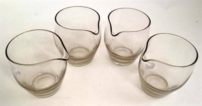 Lot 413 - A set of four Georgian glass wine  coolers