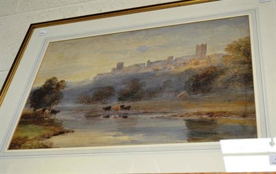 Lot 445 - Watercolour by Edward Tucker (1846-1909) depicting Richmond Castle, North Yorkshire