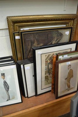 Lot 451 - A collection of assorted spy prints of politicians, jockeys, etc and a quantity of other prints...