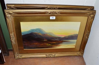 Lot 461 - A pair gilt frame gouache highland landscapes