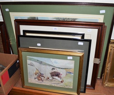 Lot 462 - Assorted framed coloured sporting prints including racing, golfing etc (7)