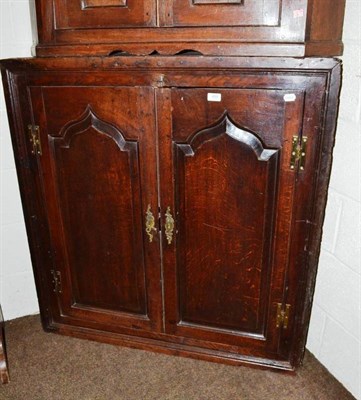 Lot 488 - Large Georgian double door corner cupboard