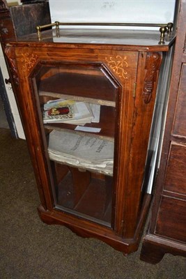 Lot 497 - A Victorian walnut inlaid music cabinet