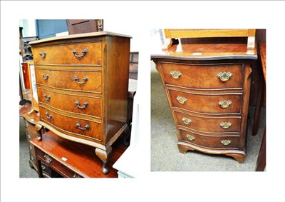 Lot 501 - Reproduction small four height chest of drawers and another similar