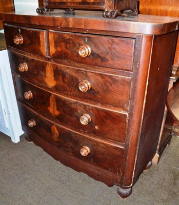 Lot 502 - Victorian mahogany bow fronted chest