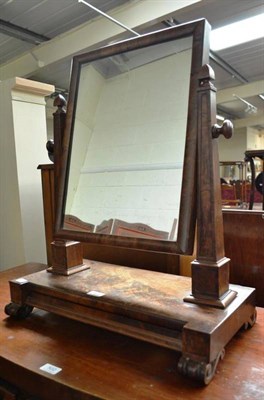 Lot 503 - A Victorian mahogany toilet mirror