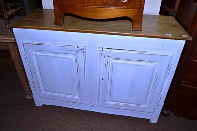 Lot 504 - Painted cupboard base with pine top