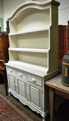 Lot 511 - Shabby chic painted dresser and rack