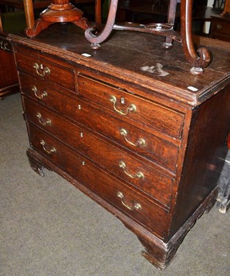 Lot 526 - Georgian oak four height chest of drawers