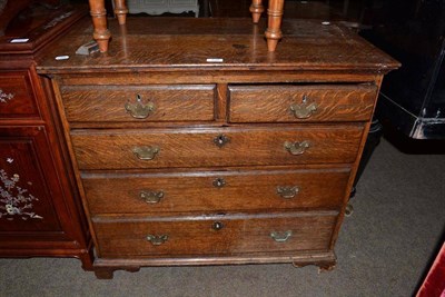 Lot 538 - Small Georgian oak four height chest of drawers