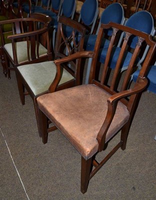 Lot 564 - Two mahogany carver chairs,  dining chair and music seat