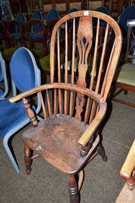 Lot 566 - Ash and elm Windsor armchair