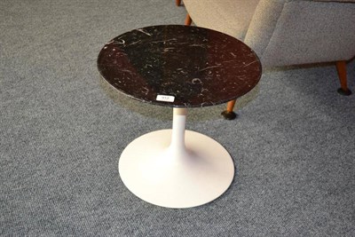 Lot 913 - Eero Saarinen for Knoll Studio: A Tulip Table, circular black veined marble top on a white...