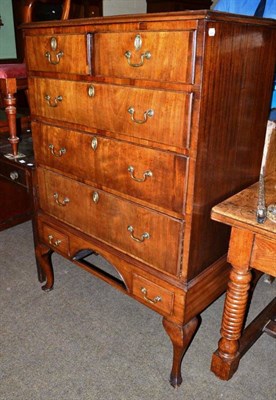 Lot 592 - A 18th century walnut chest on stand