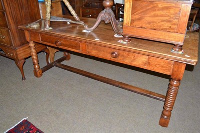 Lot 593 - French fruitwood farmhouse table