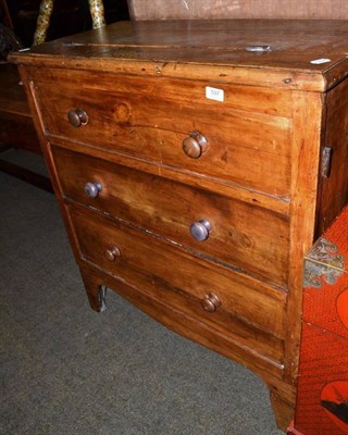 Lot 597 - Victorian pine chest of drawers converted internally to a wine rack