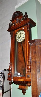 Lot 617 - Walnut Vienna type wall clock