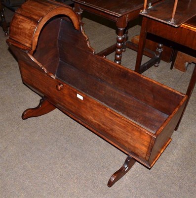 Lot 623 - A 19th century mahogany cradle