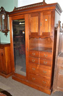 Lot 624 - A Edwardian walnut wardrobe