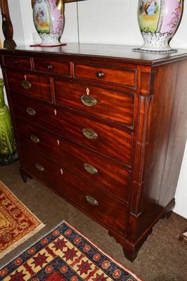 Lot 642 - Late George III mahogany straight fronted chest