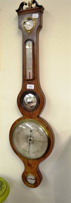 Lot 643 - A 19th century mahogany wheel barometer by Grant of Hull